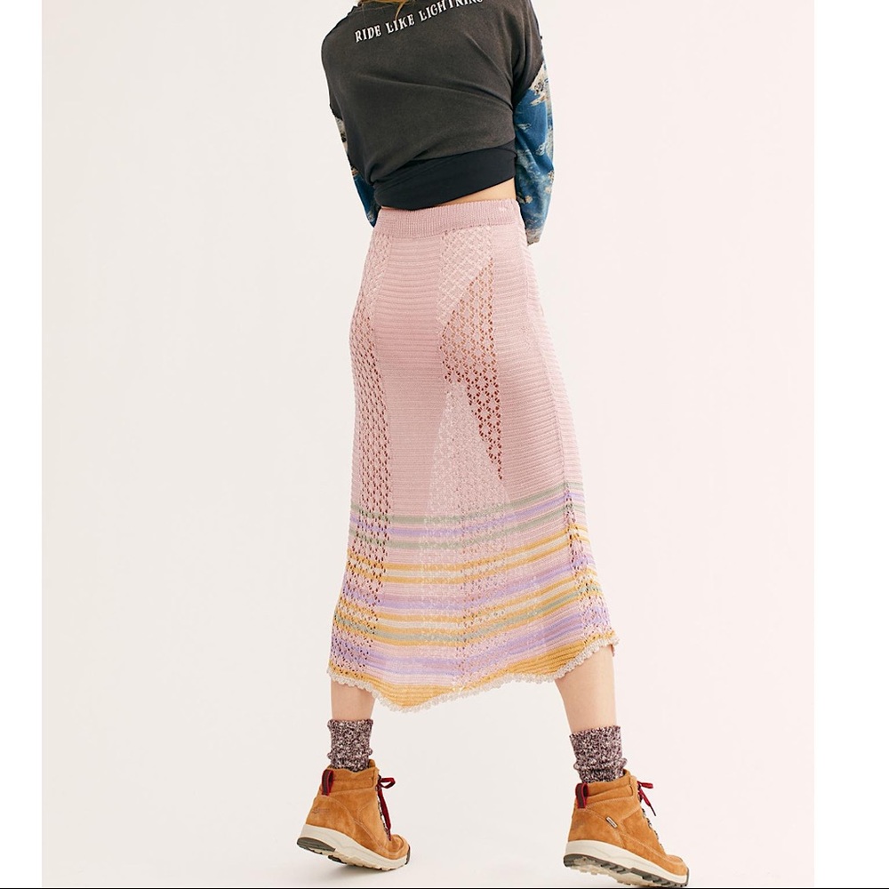 Free People Pastel Dannie Half Slip Midi Skirt xs - Picture 2 of 8